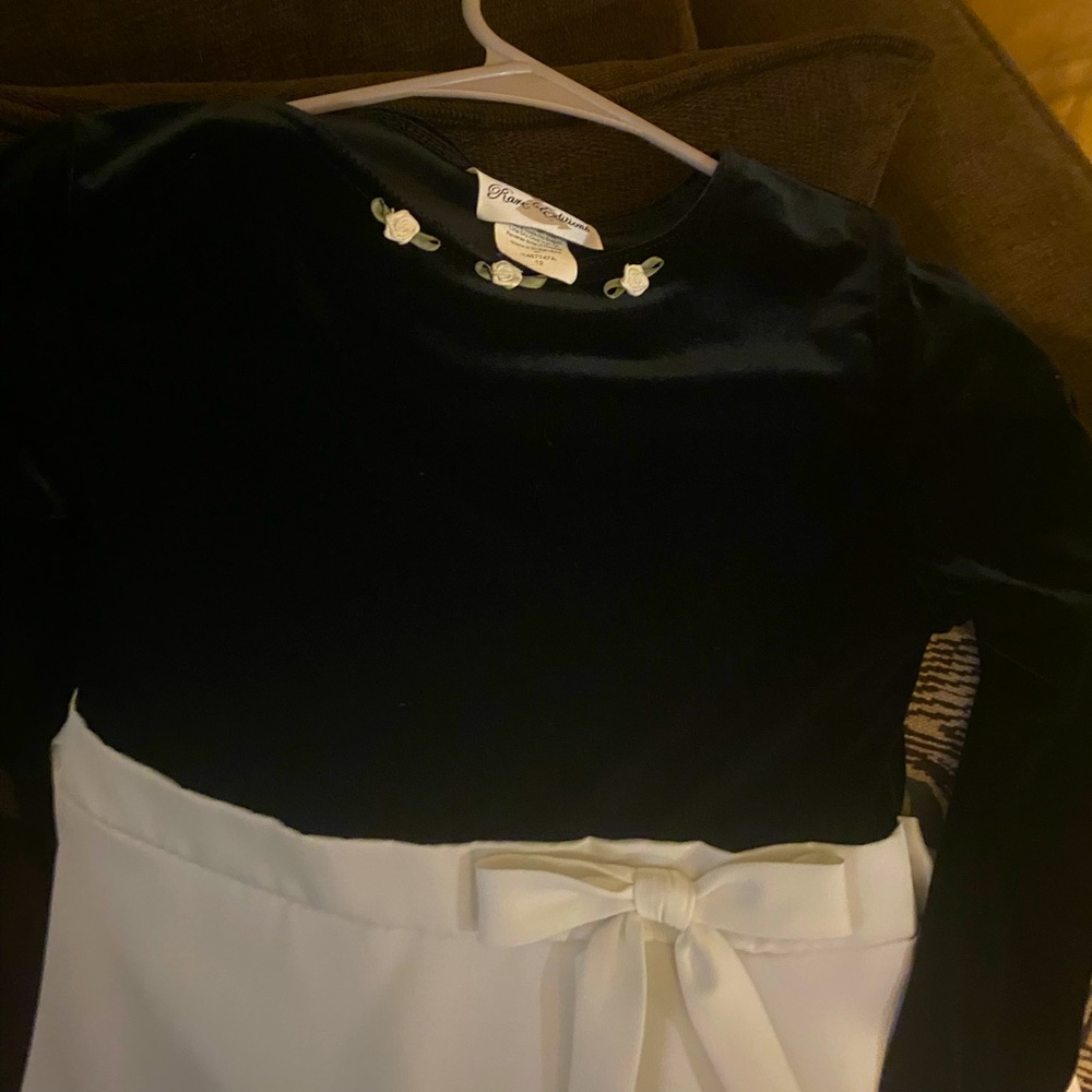 Black and white formal female child dress
